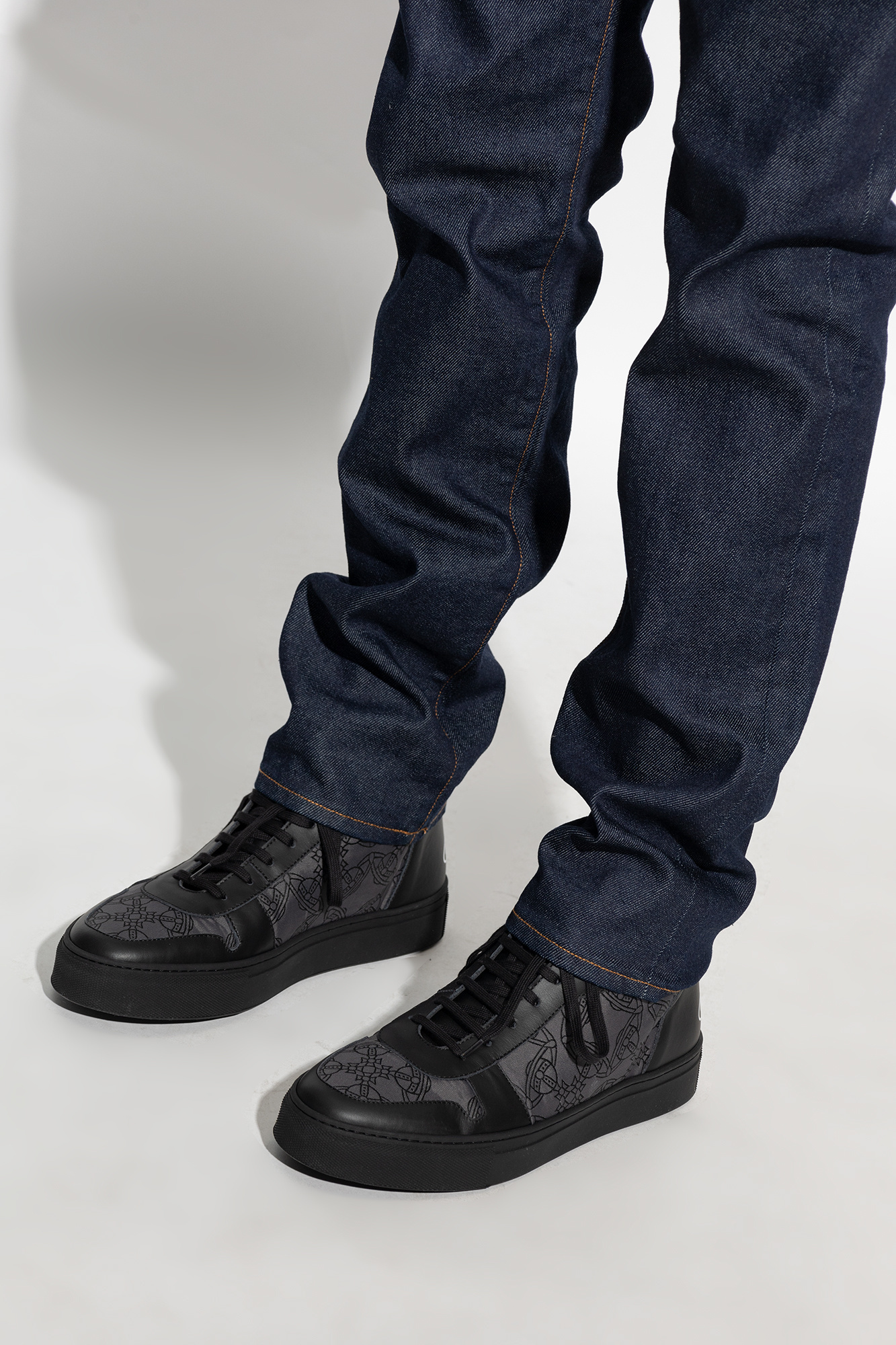 Grey 'Classic Trainer' high-top sneakers Vivienne Westwood
